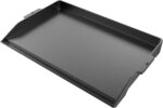 Utheer 23" x 16" Cast Iron Griddle for Gas Grill and Stove Top, Universal Flat Top Griddle with Pre-Seasoned Nonstick Coating, X-Shaped Reinforced Ridges, Perfect for Healthy Cooking, Parties, Camping - Image 2