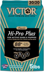 VICTOR Super Premium Dog Food – Hi-Pro Plus Dry Kibble – High Protein Dog Food with 30% Protein – Beef, Chicken, Pork, Fish Meals, Gluten Free - for High Energy and Active Dogs & Puppies, 5lbs - Image 2