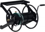 VINGLI Garden Hose Reel, Wall Mount Water Hose Reel for Garden Outside with Heavy Duty Space Saving Rolling Design Metal, 175FT Capacity for 3/4" Hose for Outdoor Use (Black) - Image 2