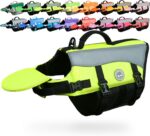 VIVAGLORY Front Float Dog Life Vest, Dog Life Jacket for Swimming & Boating, Swimming Vest with Chin Float & Handle, Ripstop & Buoyancy for Puppy Doggy, S, Bright Yellow - Image 2