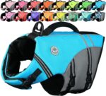 VIVAGLORY Sports Style Dog Life Vest, Dog Life Jacket for Swimming & Boating, Ripstop & Buoyancy for Puppy Doggy, Lifejacket with Handle, XL, Blue - Image 2