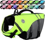 VIVAGLORY Sports Style Dog Life Vest, Dog Life Jacket for Swimming & Boating, Ripstop & Buoyancy for Puppy Doggy, Lifejacket with Handle, XL, Bright Yellow - Image 2