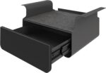 Vari Steel Under Desk Storage Organizer with Drawer - Slim Hanging File Storage Shelf and Stationary Tray - Easy Assembly - Home Office VariDesk Accessory - Black, 13.39" x1 9.29" x 9.45" - Image 2