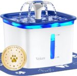 Veken Innovation Award Winner 95oz/2.8L Pet Fountain, Automatic Cat Water Fountain Dog Water Dispenser with Replacement Filters for Cats, Dogs, Multiple Pets (Blue, Plastic) - Image 2