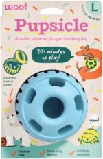 WOOF Party Pupsicle - Long-Lasting Interactive Dog Toys for Boredom - Low-Mess Design - Birthday Gifts for Dogs - Large Dog Toys - Buddy Blue - Image 2