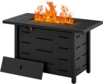 Walsunny 43 inch Outdoor Propane Fire Pit 50,000 BTU Gas Fire Pit Table with Lid, Waterproof Cover, Rectangle Gas Firepit Table for Garden/Patio, CSA Certification - Image 2