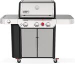 Weber Genesis S-335 Liquid Propane Gas Grill for Outdoor Cooking, Stainless Steel, 3 Burners and 1 Side Burner – Stainless Steel Cooking Grates, PureBlu Burners & Sear Zone - Image 2