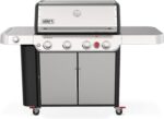 Weber Genesis S-435 Liquid Propane Gas Grill for Outdoor Cooking, Stainless Steel Finish, 4 Burners and 1 Side Burner – Stainless Steel Cooking Grates, PureBlu Burners & Sear Zone - Image 2
