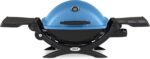 Weber Q1200 Liquid Propane Portable Gas Grill, Blue – 1‑Burner Travel and Camping Grill with Cast‑Iron Grates & Electronic Ignition (8,500 BTU Burner) - Image 2