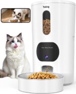 Yakry Automatic Cat Feeder with Camera - 5G WiFi Easy Setup App Control Cat Dry Food Dispenser with Stainless Steel Bowl, 4L/17 Cups, HD 1080P Video with Night Vision for Small Pets Indoor - Image 2