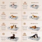 EHEYCIGA Orthopedic Dog Beds Large Sized Dog, Waterproof Memory Foam Pet Bed with Sides, Non-Slip Bottom Large Pet Bed with Washable Removable Cover, Grey - Image 3