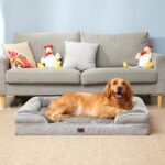 EHEYCIGA Orthopedic Dog Beds Large Sized Dog, Waterproof Memory Foam Pet Bed with Sides, Non-Slip Bottom Large Pet Bed with Washable Removable Cover, Grey - Image 9