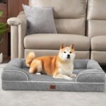 EHEYCIGA Orthopedic Dog Beds Large Sized Dog, Waterproof Memory Foam Pet Bed with Sides, Non-Slip Bottom Large Pet Bed with Washable Removable Cover, Grey - Image 10