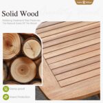 Sophia & William 9pc Outdoor Dining Set, Acacia Wood/Expandable Table | Acacia wood, seat cushions,weather-resistant rattan,breathable - Image 8