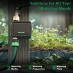 RESTMO Brass Inlet & Outlet Smart Sprinkler Hose Timer with Flow Meter, Water Timer for Garden Hose with APP Remote Control (RF Hub & 2.4GHz WiFi Connection), Automatic Drip Irrigation System for Lawn - Image 5