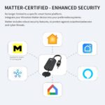 Minoston Matter Outdoor Smart Plug WiFi Heavy Duty Plug-in Outlet IP65 Waterproof, Compatible with Alexa Apple Home SmartThings Google Home, Smart Life, Remote Control, 15Amp Black (MP22M) - Image 5