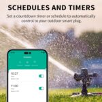 Minoston Matter Outdoor Smart Plug WiFi Heavy Duty Plug-in Outlet IP65 Waterproof, Compatible with Alexa Apple Home SmartThings Google Home, Smart Life, Remote Control, 15Amp Black (MP22M) - Image 6