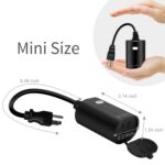Minoston Matter Outdoor Smart Plug WiFi Heavy Duty Plug-in Outlet IP65 Waterproof, Compatible with Alexa Apple Home SmartThings Google Home, Smart Life, Remote Control, 15Amp Black (MP22M) - Image 8