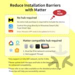 Minoston Matter Outdoor Smart Plug WiFi Heavy Duty Plug-in Outlet IP65 Waterproof, Compatible with Alexa Apple Home SmartThings Google Home, Smart Life, Remote Control, 15Amp Black (MP22M) - Image 9