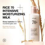 ANUA Rice 70 Intensive Moisturizing Milk, Hydrating Face Lotion, Niacinamide, Ceramides, All Skin Types, Sensitive, Skin Moisture Barrier, Lightweight Nourishing, Korean Skincare, 5.07 fl.oz. - Image 3