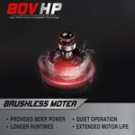 PowerSmart 80V MAX 21" Cordless Lawn Mower, 3-in-1 Brushless Electric Lawn Mower with 6.0Ah Lithium-ion Battery & Charger (PS76821) - Image 4