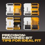 DEWALT Screwdriver Bit Set, 100 Pc Impact Driver Bit Set with Drill Bits, Magnetic Holder and Nut Drivers, FlexTorq Impact Ready, ToughCase Included (DWA2FTS100) - Image 8