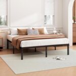 Hafenpo 14 Inch Queen Bed Frame - Sturdy Metal Platform Queen Size, No Box Spring Needed, Heavy Duty, Easy Assembly, Strong Bearing Capacity, Under Bed Storage, Black - Image 3