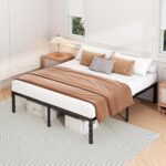Hafenpo 14 Inch Queen Bed Frame - Sturdy Metal Platform Queen Size, No Box Spring Needed, Heavy Duty, Easy Assembly, Strong Bearing Capacity, Under Bed Storage, Black - Image 5