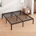 Hafenpo 14 Inch Queen Bed Frame - Sturdy Metal Platform Queen Size, No Box Spring Needed, Heavy Duty, Easy Assembly, Strong Bearing Capacity, Under Bed Storage, Black - Image 6