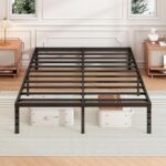 Hafenpo 14 Inch Queen Bed Frame - Sturdy Metal Platform Queen Size, No Box Spring Needed, Heavy Duty, Easy Assembly, Strong Bearing Capacity, Under Bed Storage, Black - Image 7
