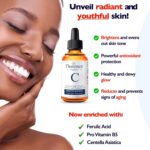 Vitamin C Serum For Face – Anti Aging Face Serum with Vitamin C, Hyaluronic Acid, Vitamin E. Brightening Formula. Improve Appearance of Dark Spots, Tone, Fine Lines & Wrinkles, Glowing Skin 2 Fl Oz - Image 7