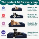 FurHaven Classic Sofa Orthopedic Dog Bed for Large Dogs with Egg Crate with a Solid Orthopedic Foam Base for Joint Support, Removable Washable Cover, Large, Quilted Sofa, Navy (Blue) - Image 7