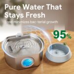 Cat Water Fountain Stainless Steel - 3.2L/108oz Cat Drinking Fountain | Pet Water Fountain for Cats Inside - Ultra Quiet Pet Watering Dispenser - for Small Animals - Image 9