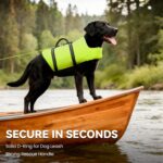 VIVAGLORY Dog Life Vest Rip Stop Dog Swim Vest, M, Bright Yellow | High Visibility Ripstop for Puppy Cat Doggy, Life Jacket with Handle & Leash Ring for Boating & Swimming - Image 4