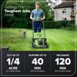 Greenworks 40V 17" Cordless Lawn Mower – Brushless Motor, 4.0Ah Battery & Charger (75+ Compatible Tools), 2-in-1 Mulch/Bag - Image 4