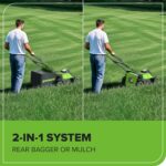 Greenworks 40V 17" Cordless Lawn Mower – Brushless Motor, 4.0Ah Battery & Charger (75+ Compatible Tools), 2-in-1 Mulch/Bag - Image 9