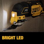 DEWALT 20V MAX XR Oscillating Multi-Tool Cordless, Variable Speed Brushless Motor Multitool with LED Light, Extended Runtime, Includes Two Wood Cutting Blades, Tool Only (DCS356B) - Image 8