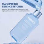 VIDIVICI Blue Barrier Essence in Toner, 7.03 fl oz, Zinc-PCA Sebum Control & Hyaluronic Acid, Fragrance-Free Hydrating Face Toner, All Skin Types, Korean Skincare - Image 3