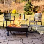 Sunnydaze 36-Inch Steel Outdoor Fire Pit with Grill and Spark Screen - PVC Protective Cover - Heat-Resistant Finish - Black - Image 10