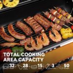 Royal Gourmet CC1830W 30-Inch Charcoal Grill with Offset Smoker and Wood-Painted Side Table, Outdoor Smoker Grill with 811 Sq. In. Cooking Area for Outdoor Barbecue Event, Black - Image 6