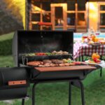 Royal Gourmet CC1830W 30-Inch Charcoal Grill with Offset Smoker and Wood-Painted Side Table, Outdoor Smoker Grill with 811 Sq. In. Cooking Area for Outdoor Barbecue Event, Black - Image 12