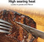 Hamilton Beach Electric Indoor Searing Grill with Adjustable Temperature Control to 450F, 118 sq. in. Surface Serves 6, PFAS-Free Removable Nonstick Grate, Stainless Steel (25360) - Image 3
