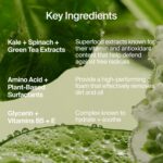 Youth To The People Superfood Facial Cleanser - Kale + Green Tea Daily Face Wash, Gently Removes Makeup, SPF, and Oils, Soothing Antioxidants for Glowing Skin, pH Balance, Clean Pores, Refillable - Image 7