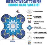Interactive Cat Toy for Indoor Cats, Touch Activated Automatic Electronic Cat Toy with Sound On/Off, Dual Wands, Non-Slip Suction Cups, Rechargeable Hide and Seek Cat Play Mat for Bored Adult Kittens - Image 7