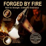 Grumpy Bear 15" Camping Hatchet, Survival Axe with Sheath, High Carbon Steel and Wood Handle, Anti-Slip Grip – Ideal for Bushcraft, Wood Splitting & Outdoor Adventures - Image 3