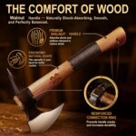 Grumpy Bear 15" Camping Hatchet, Survival Axe with Sheath, High Carbon Steel and Wood Handle, Anti-Slip Grip – Ideal for Bushcraft, Wood Splitting & Outdoor Adventures - Image 4