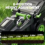 STEELITE 40V 17" Electric Lawn Mower & 12" String Trimmer & 500CFM Leaf Blower Combo Set, 3-in-1 Yard Care Kit with 3x4.0Ah Batteries & Dual Chargers - Image 6