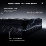 Premium 12 Inch Queen Size Mattress - Black Diamond Quilted, Individual Pocket Spring & Memory Foam Top, Luxurious Support, Pressure Relief, Motion Isolation, High-End Medium Firm, Easy Set-Up - Image 5