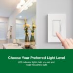 Lutron Maestro LED+ Dimmer Switch for Dimmable LED, Halogen and Incandescent Bulbs, 150W/Single-Pole or Multi-Location, MACL-153M-WH-3, White (3-Pack) - Image 5