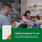 Lutron Maestro LED+ Dimmer Switch for Dimmable LED, Halogen and Incandescent Bulbs, 150W/Single-Pole or Multi-Location, MACL-153M-WH-3, White (3-Pack) - Image 9